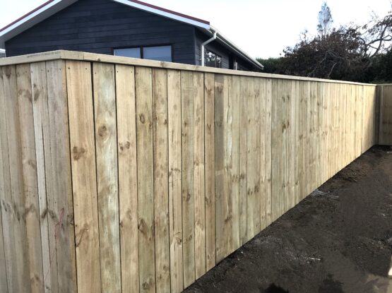 Timber boundary fence