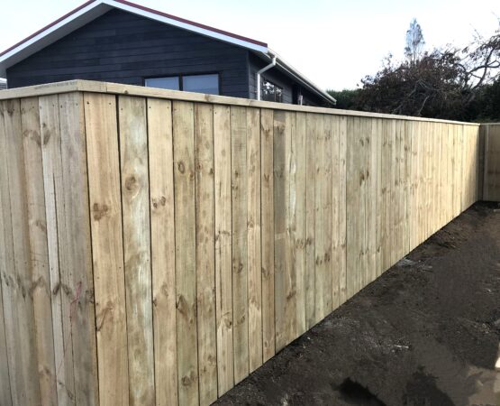 Timber boundary fence