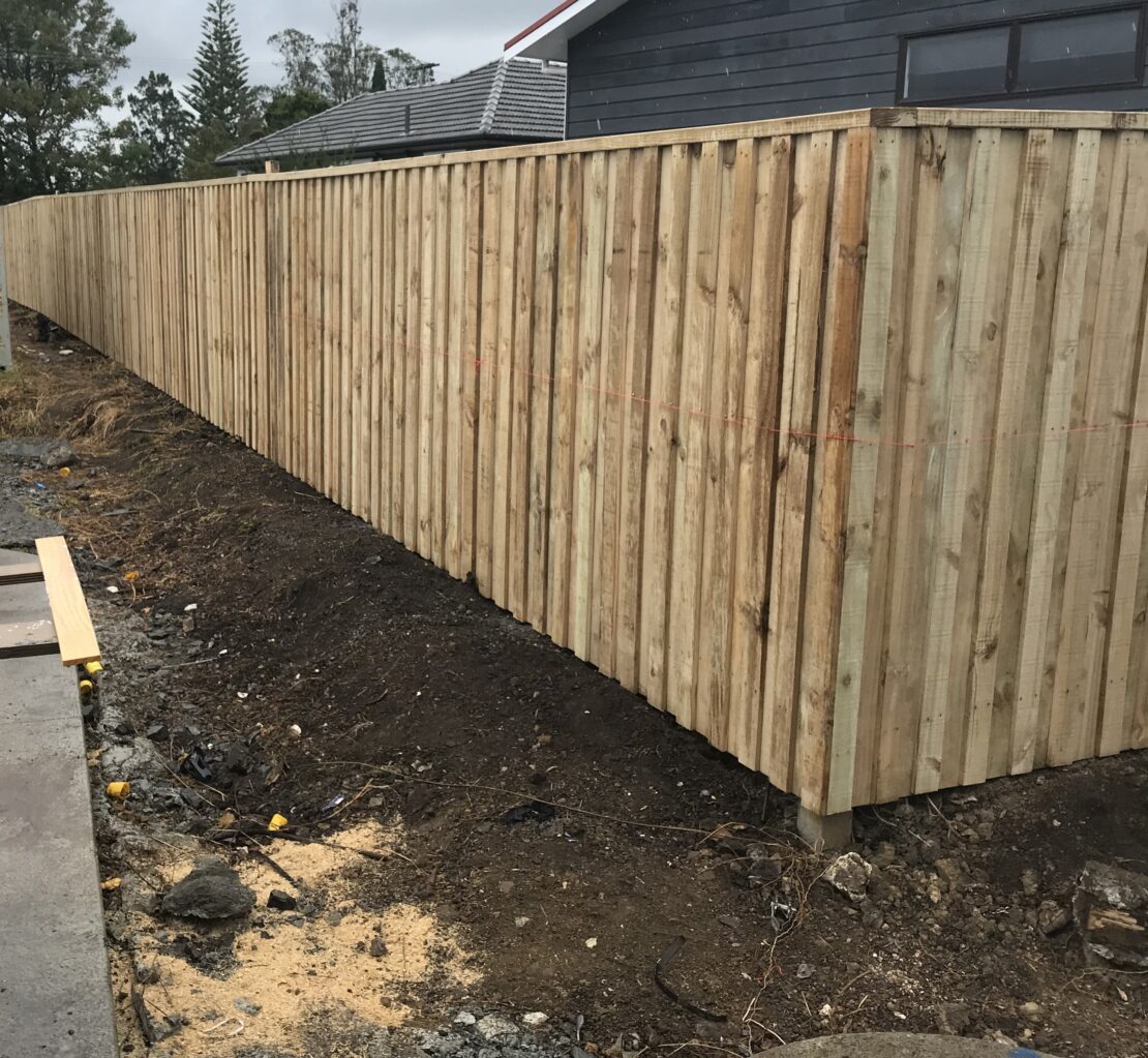 Timber boundary fence