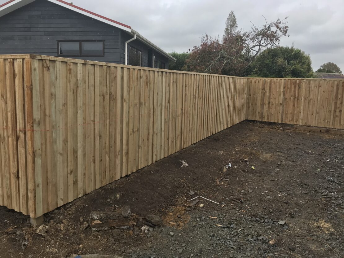 Timber boundary fence